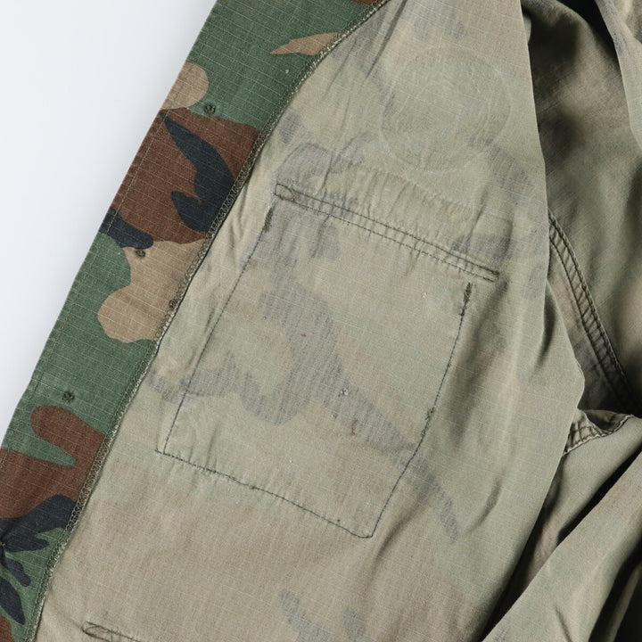 80'S US Military Genuine Camouflage Pattern Woodland Camo BDU Military Jacket Made in USA MEDIUM-REGULAR Men's M equivalent Vintage /eaa513604