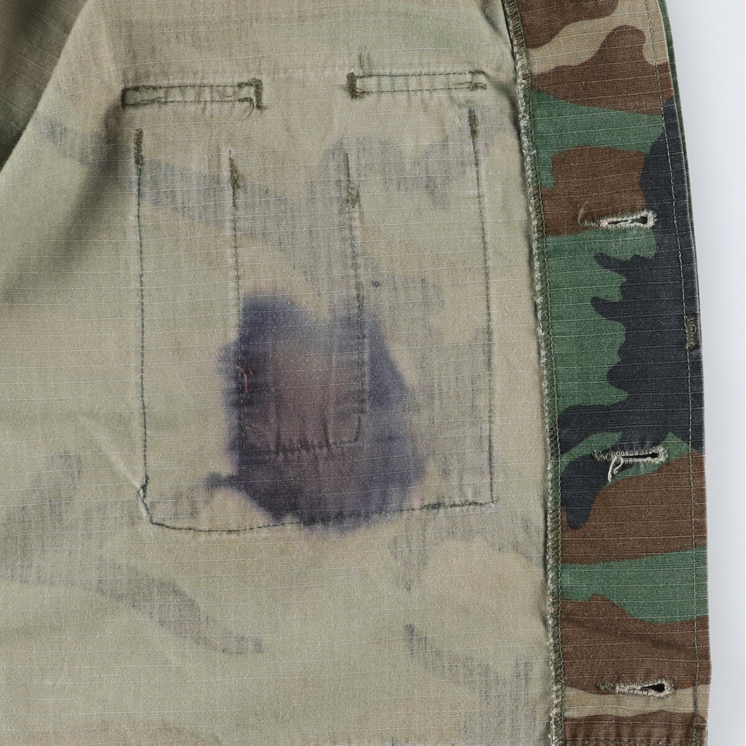 80'S US Military Genuine Camouflage Pattern Woodland Camo BDU Military Jacket Made in USA MEDIUM-REGULAR Men's M equivalent Vintage /eaa513604