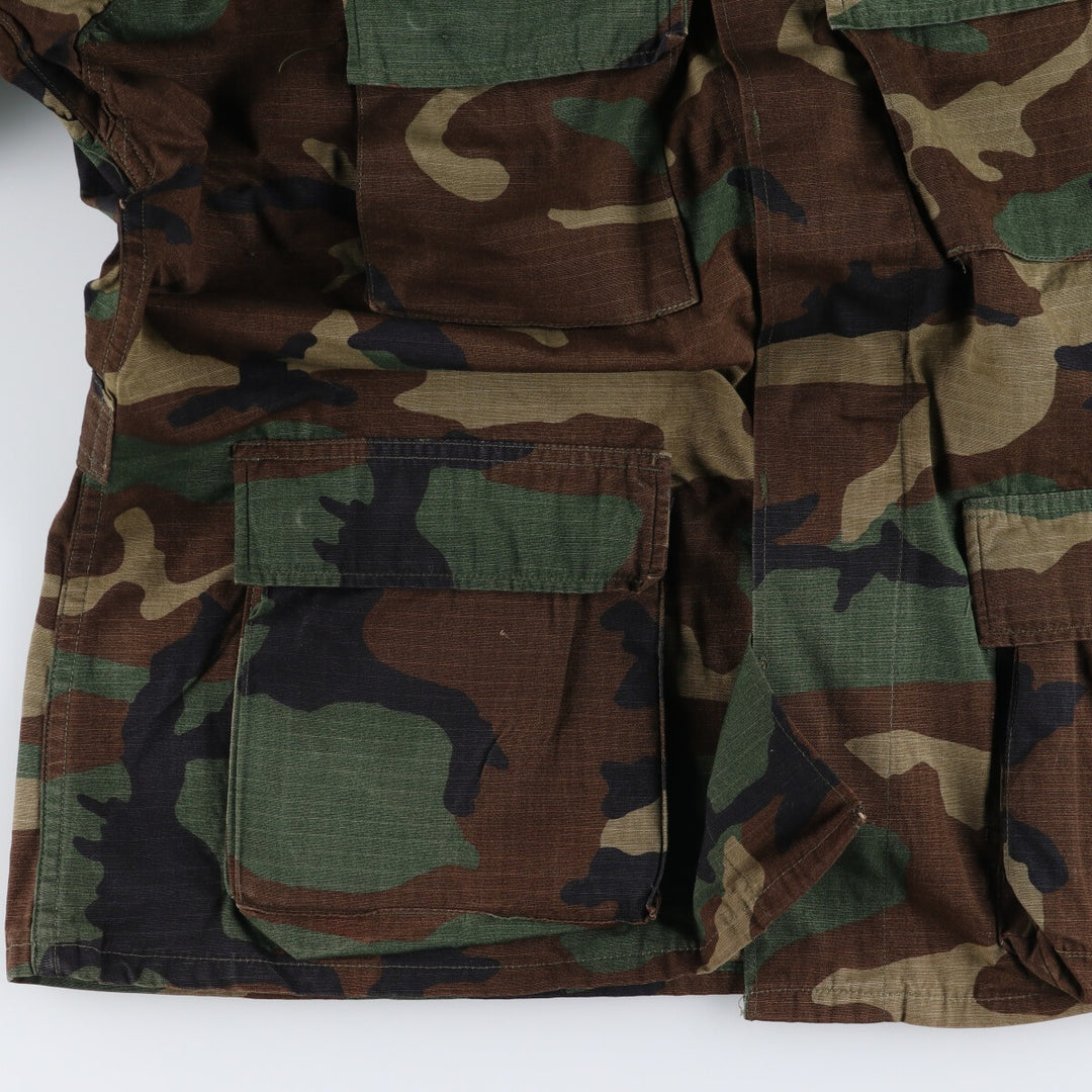 90'S US Military Genuine Camouflage Pattern Woodland Camo BDU Military Jacket Made in USA LARGE-REGULAR Men's L equivalent Vintage /eaa513605