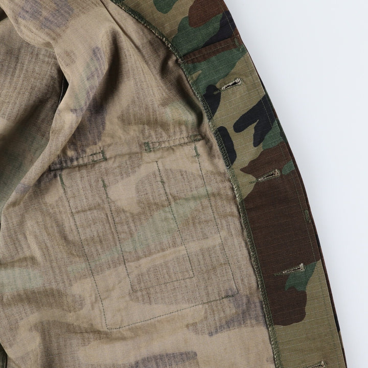 90'S US Military Genuine Camouflage Pattern Woodland Camo BDU Military Jacket Made in USA LARGE-REGULAR Men's L equivalent Vintage /eaa513605
