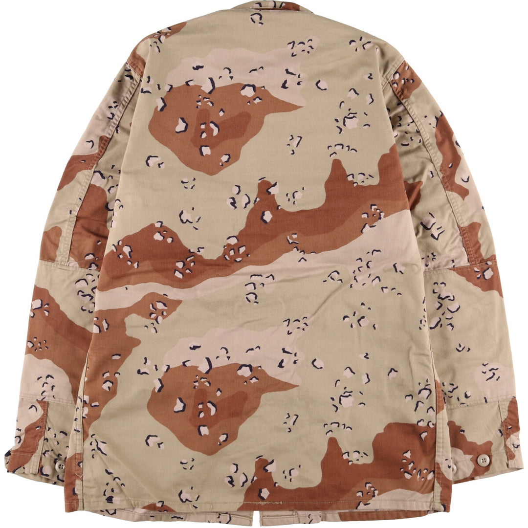 80'S US Military Camouflage Pattern 6C Desert Chocolate Chip Camo BDU Military Jacket Made in USA MEDIUM-LONG Men's M equivalent /eaa513608