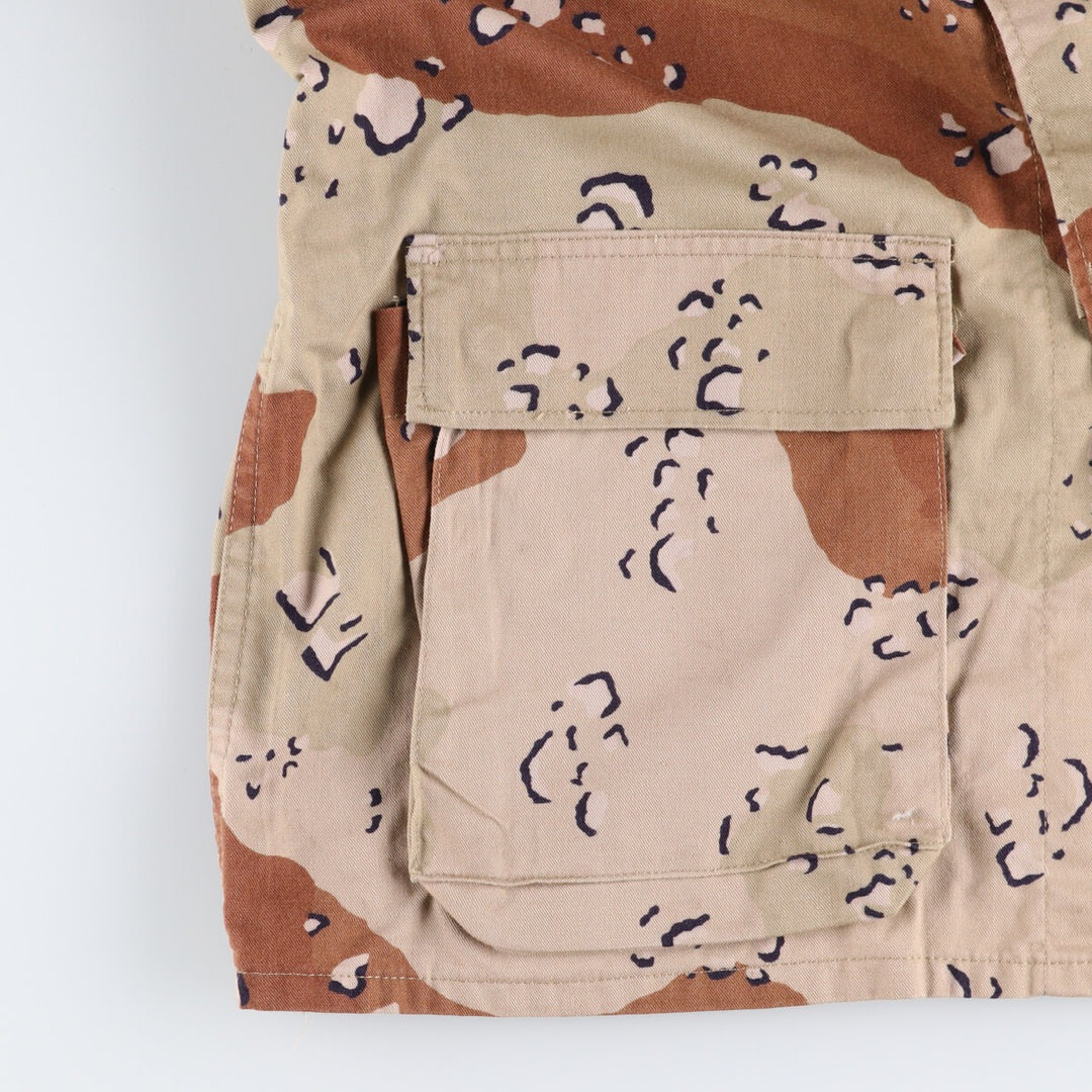 80'S US Military Camouflage Pattern 6C Desert Chocolate Chip Camo BDU Military Jacket Made in USA MEDIUM-LONG Men's M equivalent /eaa513608