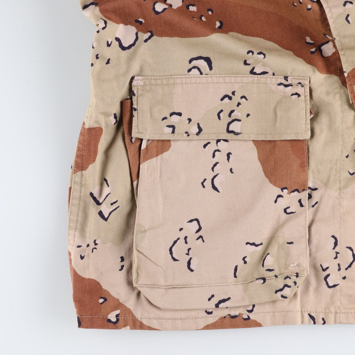 80'S US Military Camouflage Pattern 6C Desert Chocolate Chip Camo BDU Military Jacket Made in USA MEDIUM-LONG Men's M equivalent /eaa513608