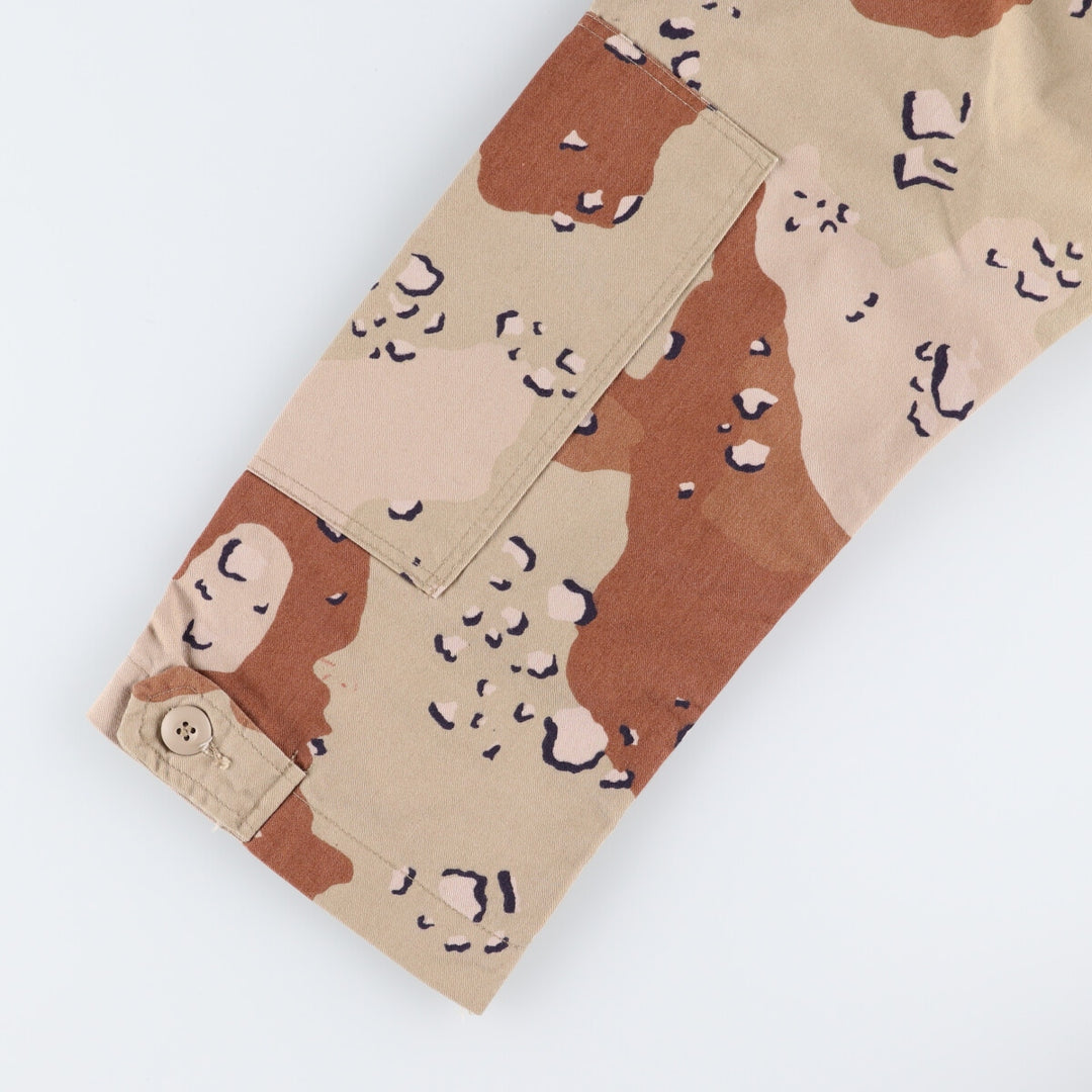 80'S US Military Camouflage Pattern 6C Desert Chocolate Chip Camo BDU Military Jacket Made in USA MEDIUM-LONG Men's M equivalent /eaa513608