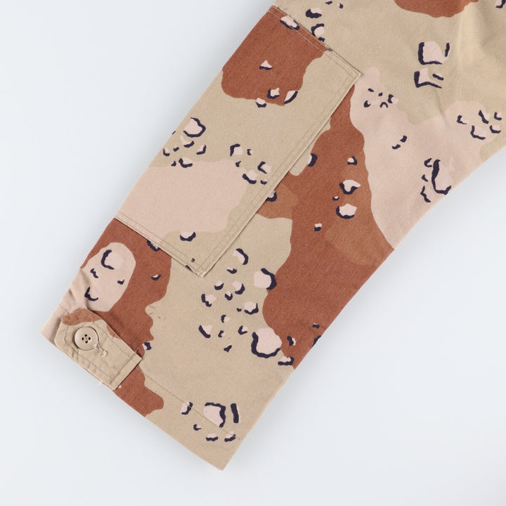 80'S US Military Camouflage Pattern 6C Desert Chocolate Chip Camo BDU Military Jacket Made in USA MEDIUM-LONG Men's M equivalent /eaa513608