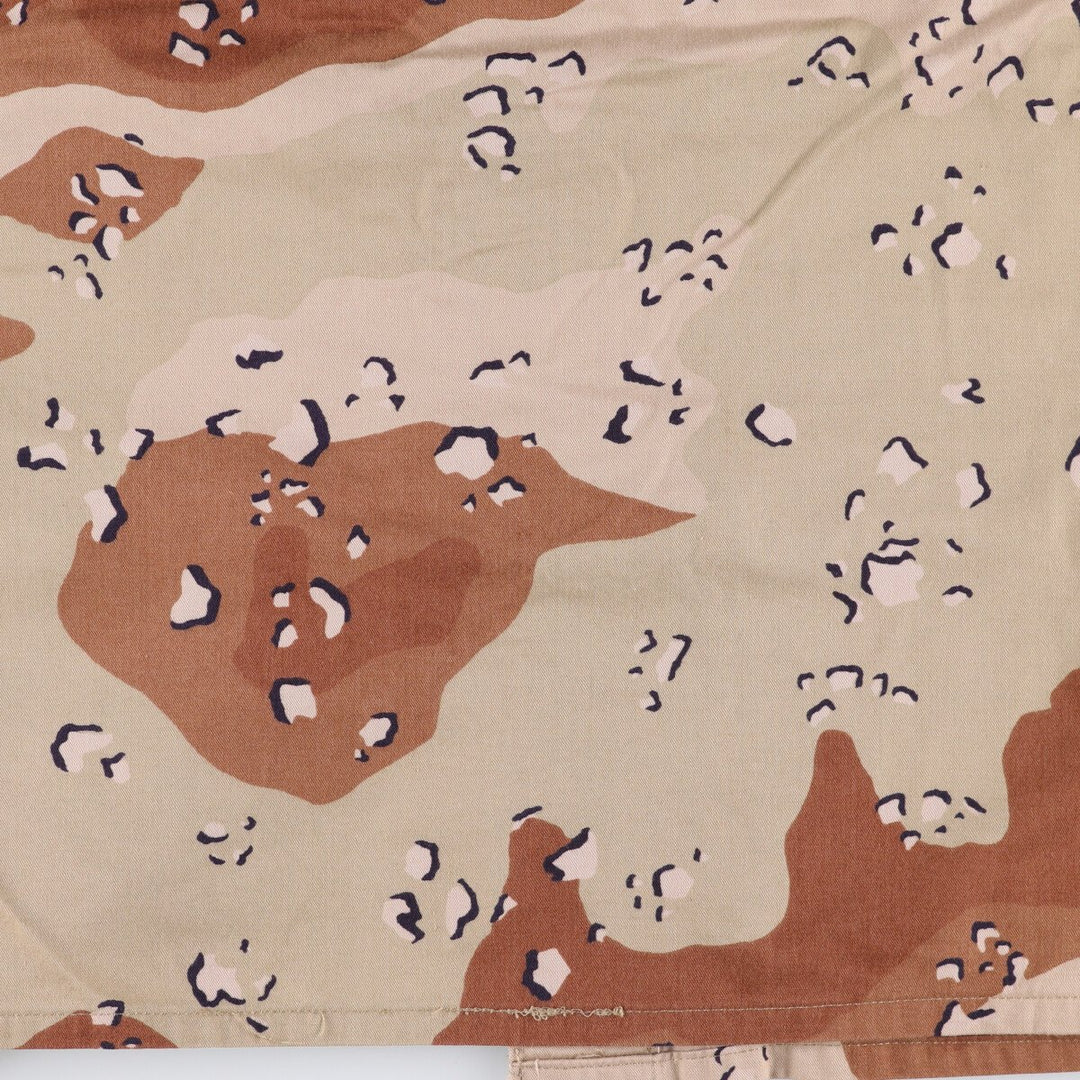 80'S US Military Camouflage Pattern 6C Desert Chocolate Chip Camo BDU Military Jacket Made in USA MEDIUM-LONG Men's M equivalent /eaa513608