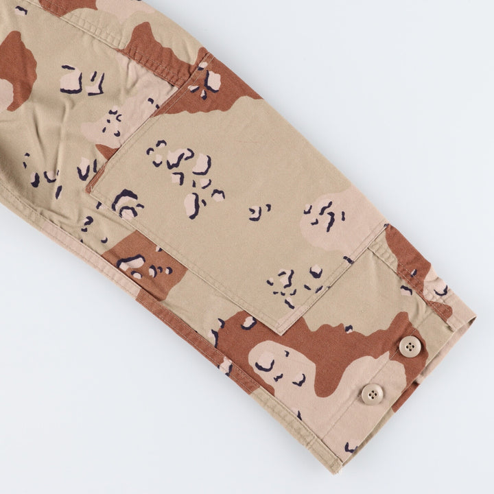 80'S US Military Camouflage Pattern 6C Desert Chocolate Chip Camo BDU Military Jacket Made in USA MEDIUM-LONG Men's M equivalent /eaa513608