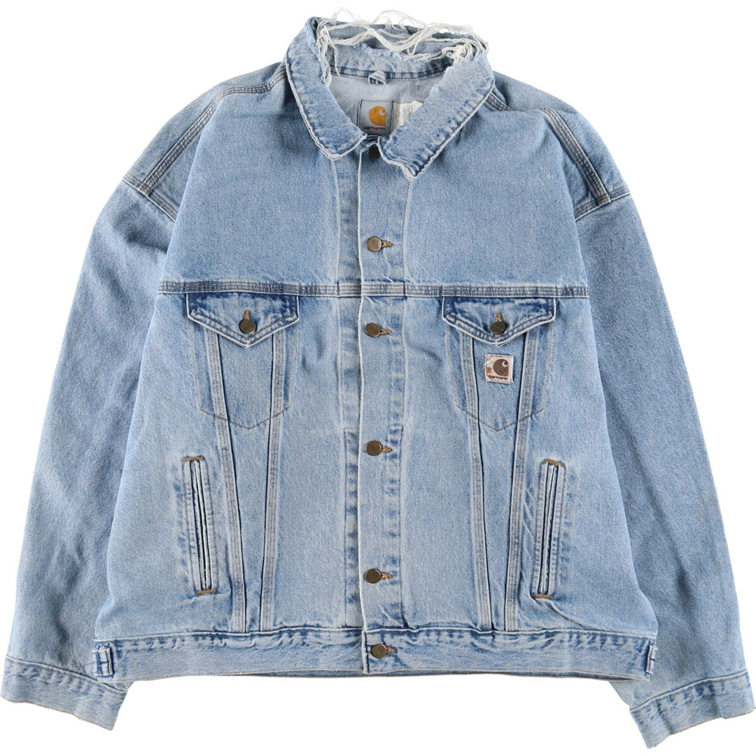 90'S Carhartt denim jacket, G-jacket, made in USA, men's XXL size, vintage /eaa513625