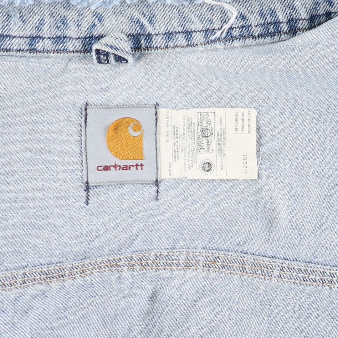 90'S Carhartt denim jacket, G-jacket, made in USA, men's XXL size, vintage /eaa513625