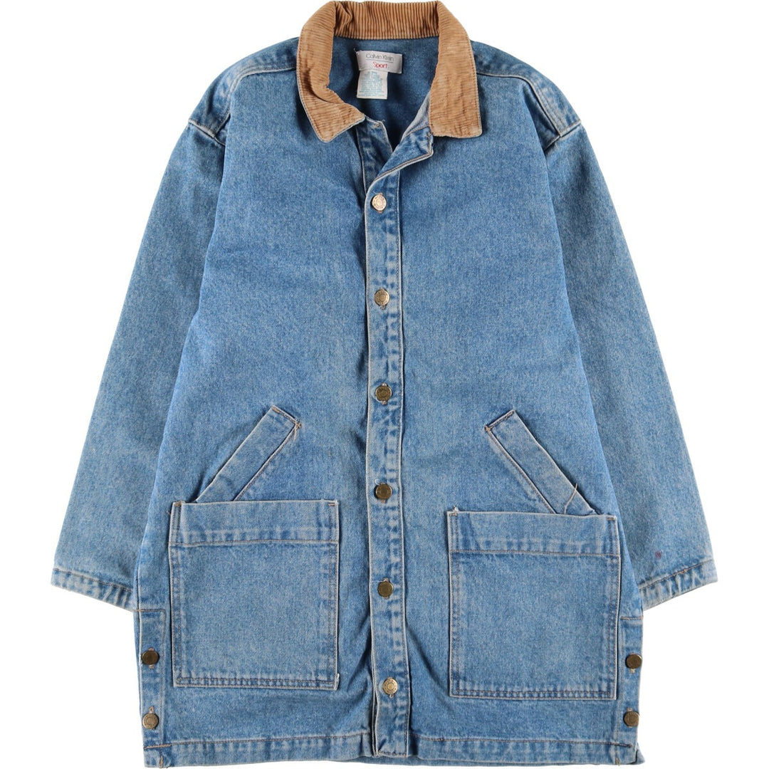 80s-90'S Calvin Klein Sport denim coverall made in USA, men's size L, vintage / eaa513637