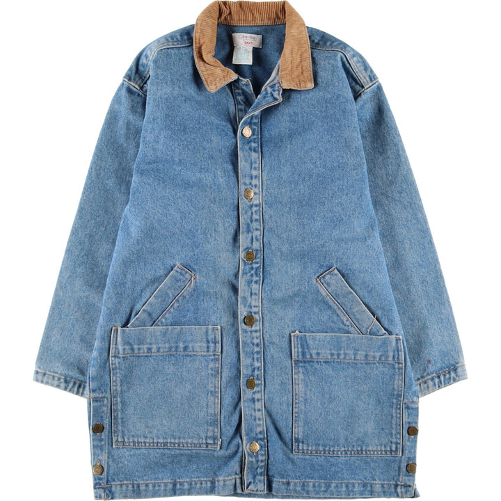 80s-90'S Calvin Klein Sport denim coverall made in USA, men's size L, vintage / eaa513637