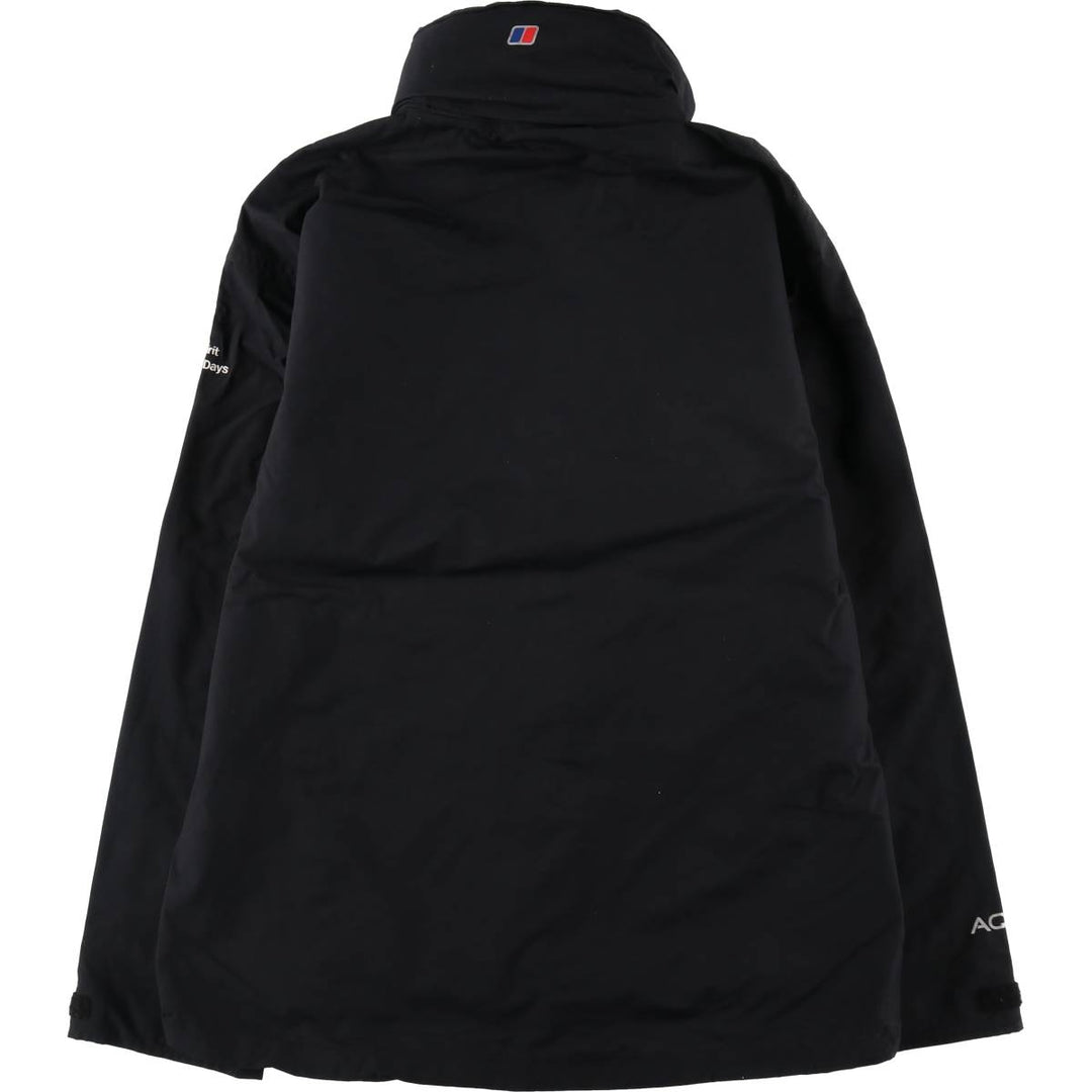 Berghaus AQ2 Retractable Hood Windbreaker, Men's Size L polyester black type Vintage Second Hand