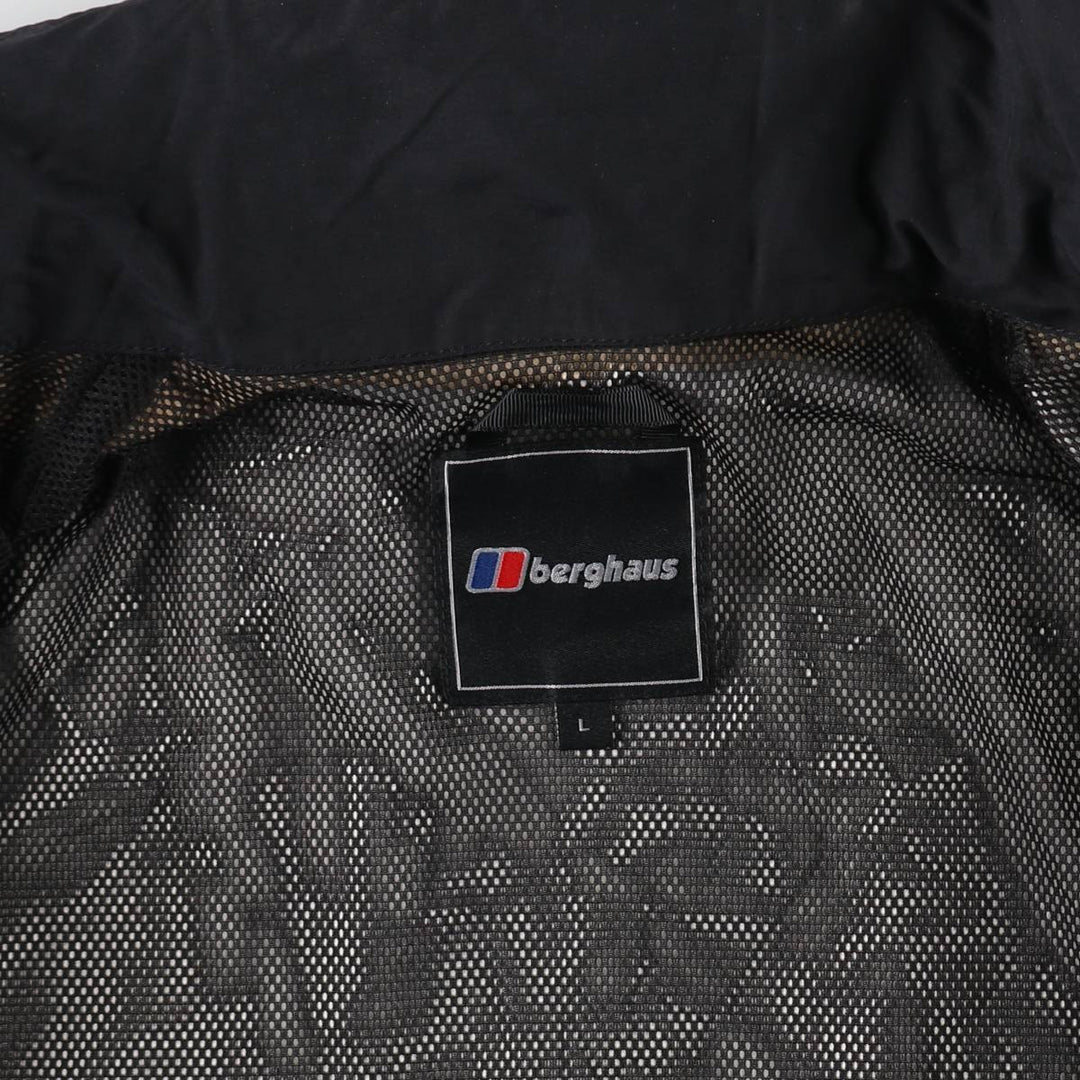Berghaus AQ2 Retractable Hood Windbreaker, Men's Size L polyester black type Vintage Second Hand