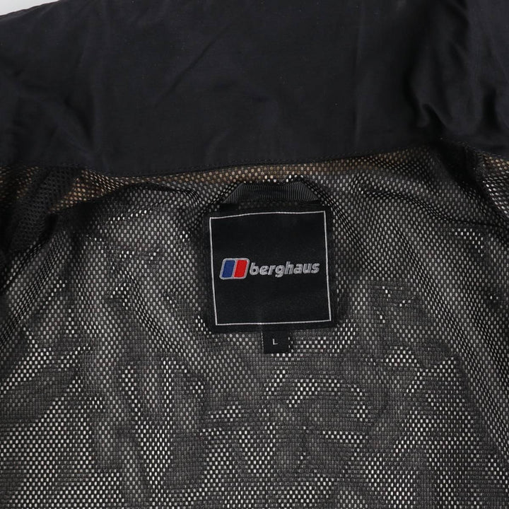 Berghaus AQ2 Retractable Hood Windbreaker, Men's Size L polyester black type Vintage Second Hand