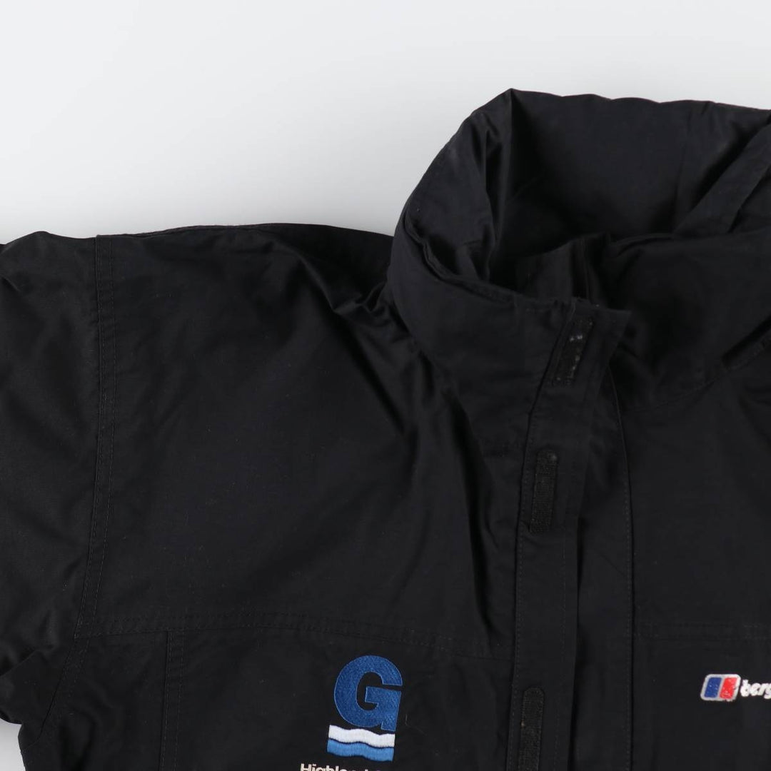 Berghaus AQ2 Retractable Hood Windbreaker, Men's Size L polyester black type Vintage Second Hand