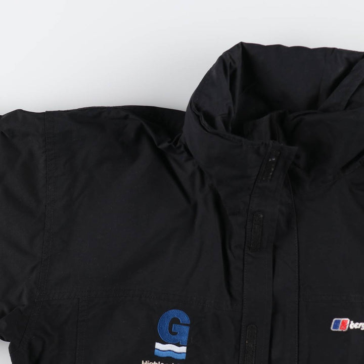 Berghaus AQ2 Retractable Hood Windbreaker, Men's Size L polyester black type Vintage Second Hand