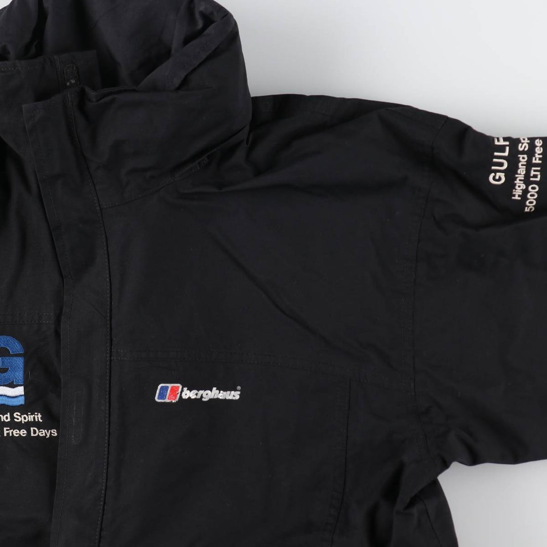 Berghaus AQ2 Retractable Hood Windbreaker, Men's Size L polyester black type Vintage Second Hand