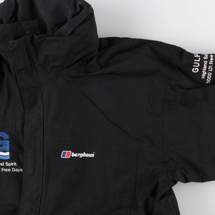 Berghaus AQ2 Retractable Hood Windbreaker, Men's Size L polyester black type Vintage Second Hand