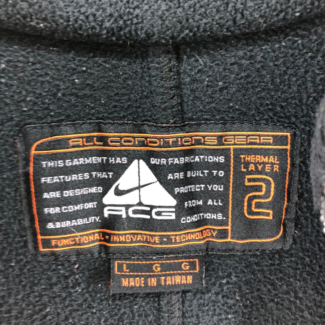 90'S Nike ACG THERMAL LAYER 2 Half Zip Fleece Pullover Men's L Size Vintage /eaa513704