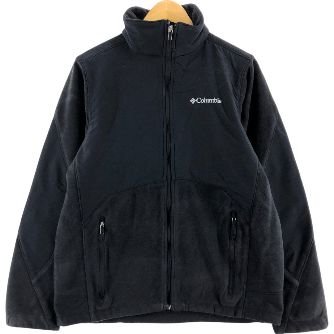 Columbia fleece jacket, men's size M polyester black type Vintage Second Hand