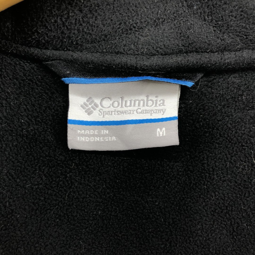 Columbia fleece jacket, men's size M polyester black type Vintage Second Hand