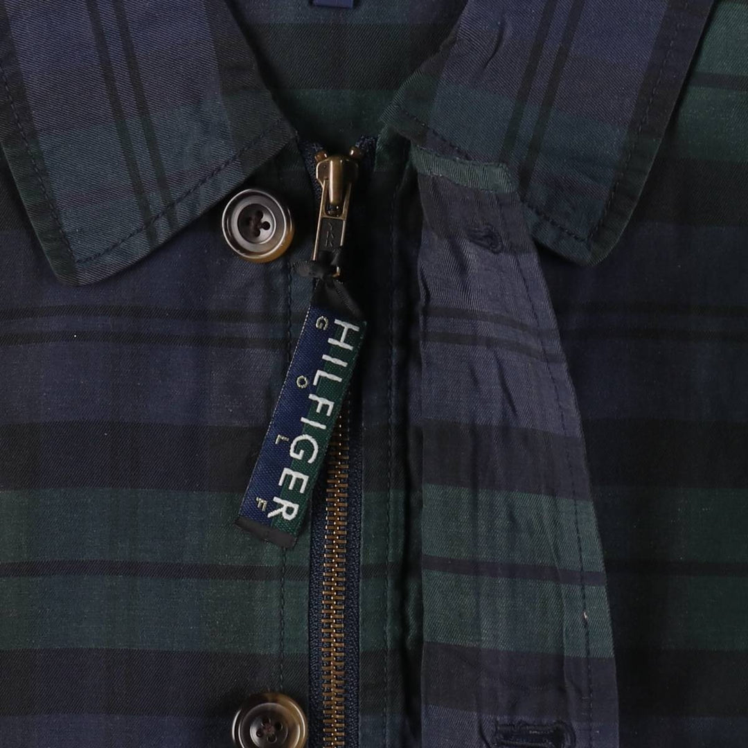 00'S Tommy Hilfiger GOLF Check Pattern Collared Cotton x Nylon Blouson Men's Size L / eaa513859