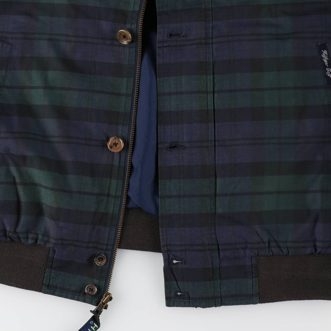 00'S Tommy Hilfiger GOLF Check Pattern Collared Cotton x Nylon Blouson Men's Size L / eaa513859