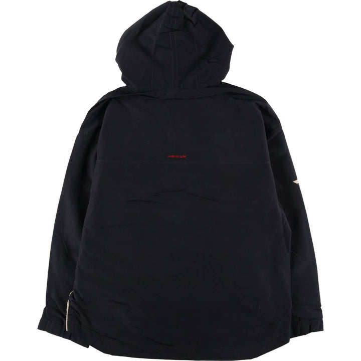 AIRWALK Half-Zip Anorak Parka, Men's XL Nylon black type Vintage Second Hand