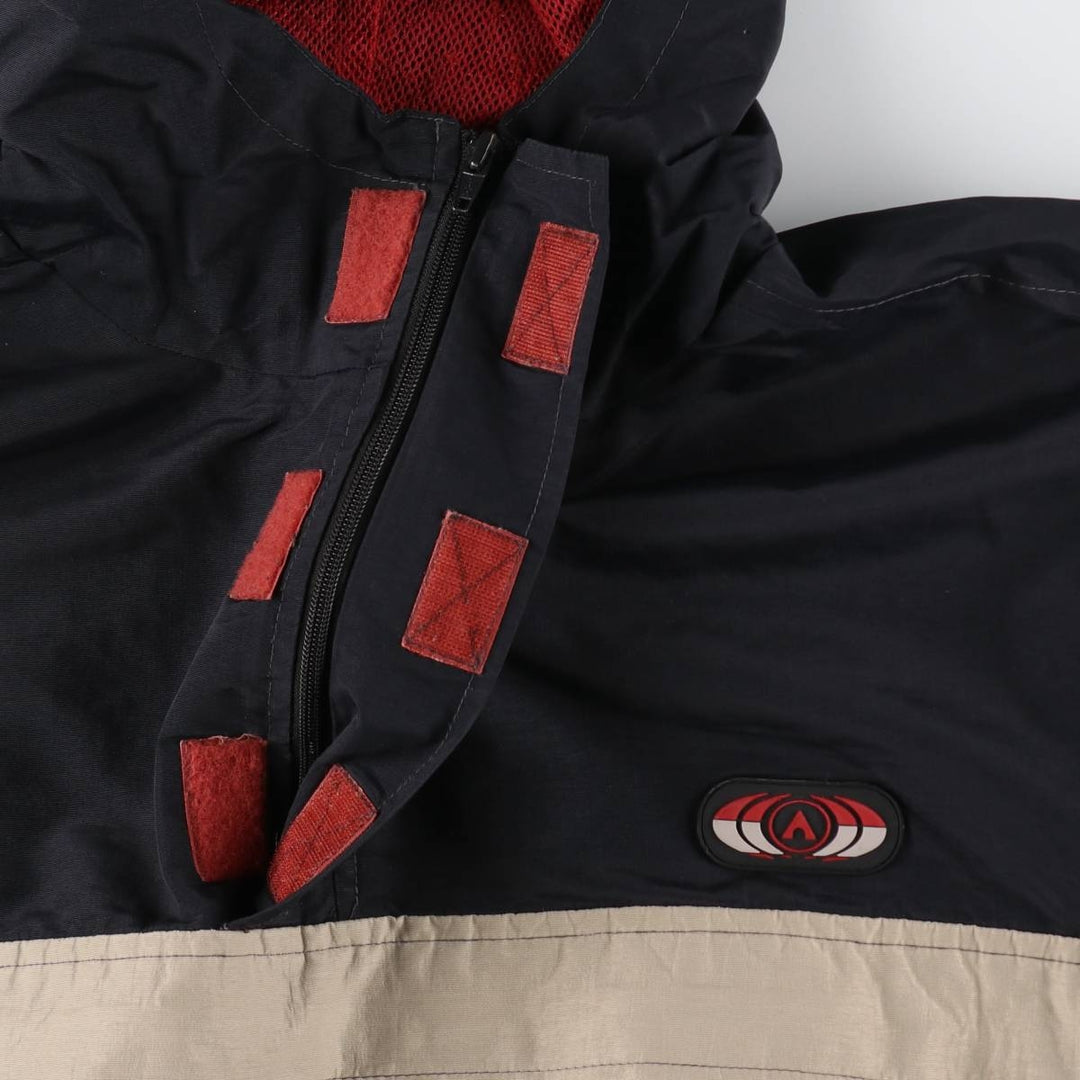 AIRWALK Half-Zip Anorak Parka, Men's XL Nylon black type Vintage Second Hand