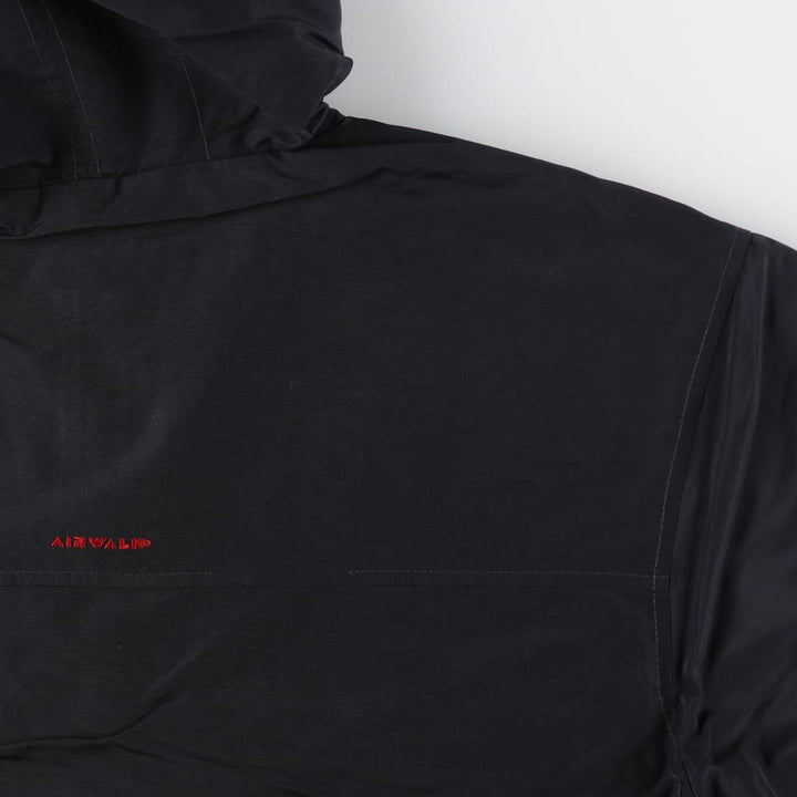 AIRWALK Half-Zip Anorak Parka, Men's XL Nylon black type Vintage Second Hand
