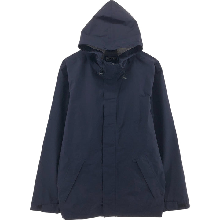 Vintage 80s-90'S Lands' End Gore-Tex Mountain Parka Shell Jacket, Men's Size Medium polyester navy blue type Vintage Second Hand