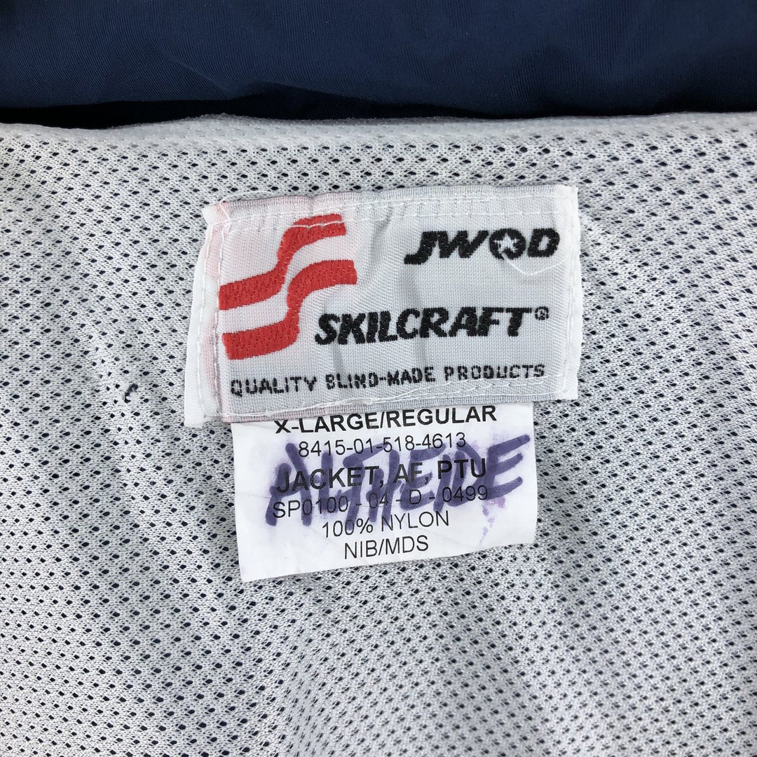 Genuine US military USAIR FORCE SKILCRAFT PTU training jacket nylon jacket made in USA X-LARGE/REGULAR equivalent to men's XL /eaa513877