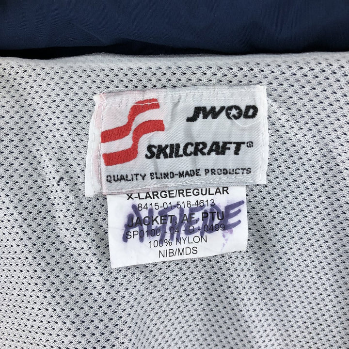 Genuine US military USAIR FORCE SKILCRAFT PTU training jacket nylon jacket made in USA X-LARGE/REGULAR equivalent to men's XL /eaa513877