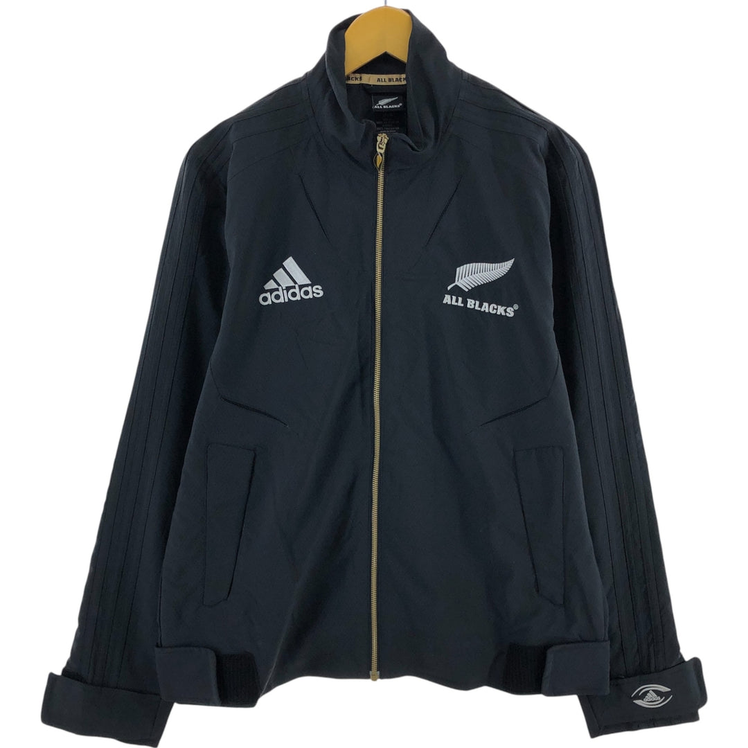 Adidas All Blacks windbreaker, men's size M polyester black type Vintage Second Hand