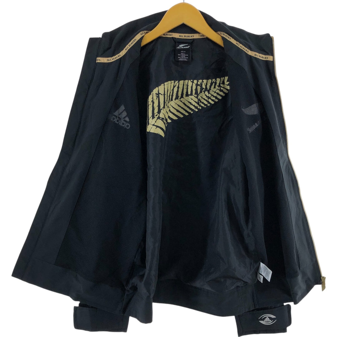 Adidas All Blacks windbreaker, men's size M polyester black type Vintage Second Hand