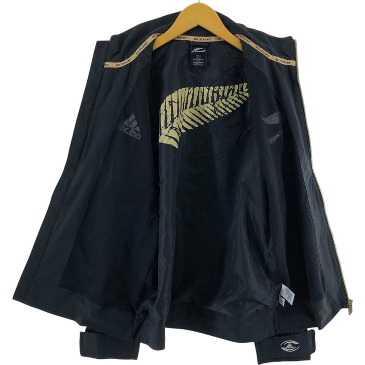 Adidas All Blacks windbreaker, men's size M polyester black type Vintage Second Hand