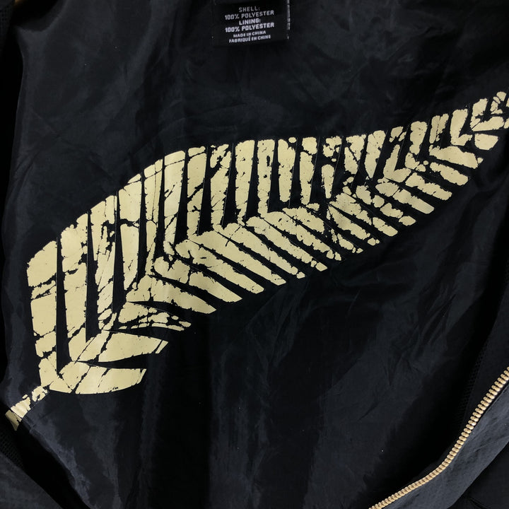 Adidas All Blacks windbreaker, men's size M polyester black type Vintage Second Hand