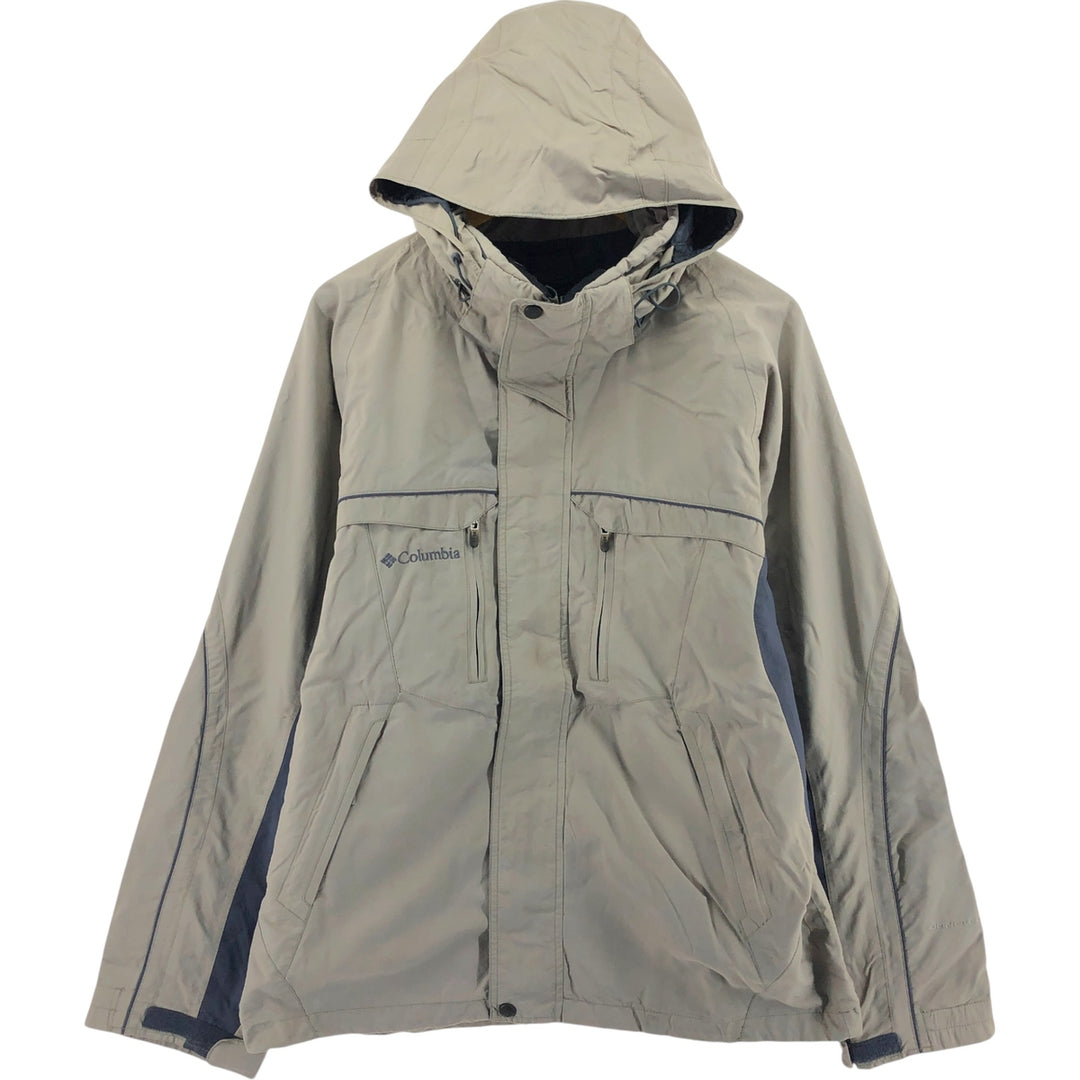 Columbia OMNI-TECH Mountain Parka Shell Jacket Men's M size Nylon Beige type Vintage Second Hand