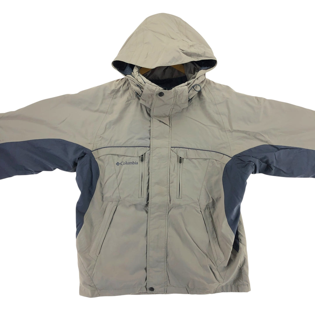 Columbia OMNI-TECH Mountain Parka Shell Jacket Men's M size Nylon Beige type Vintage Second Hand