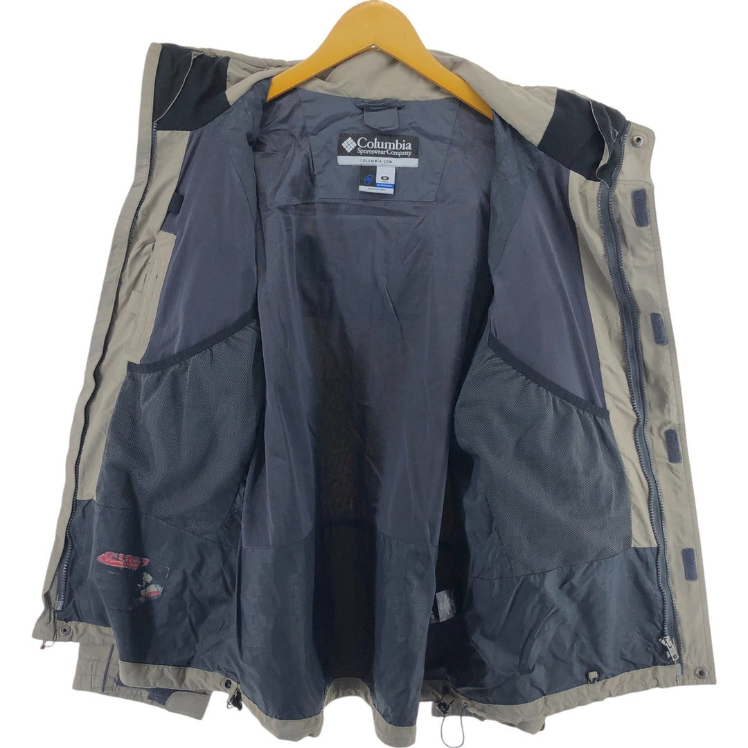 Columbia OMNI-TECH Mountain Parka Shell Jacket Men's M size Nylon Beige type Vintage Second Hand