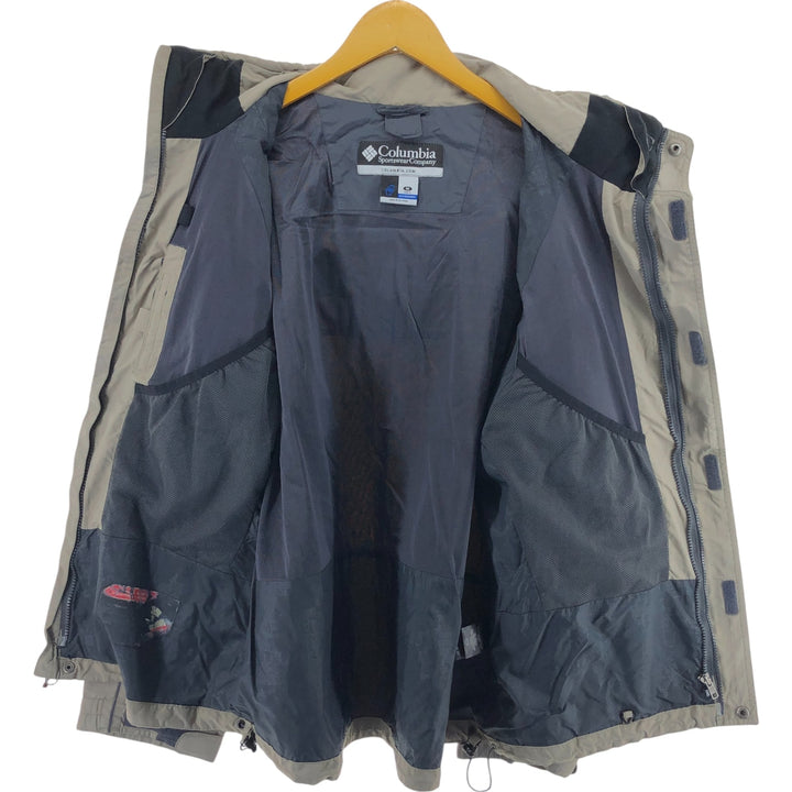 Columbia OMNI-TECH Mountain Parka Shell Jacket Men's M size Nylon Beige type Vintage Second Hand