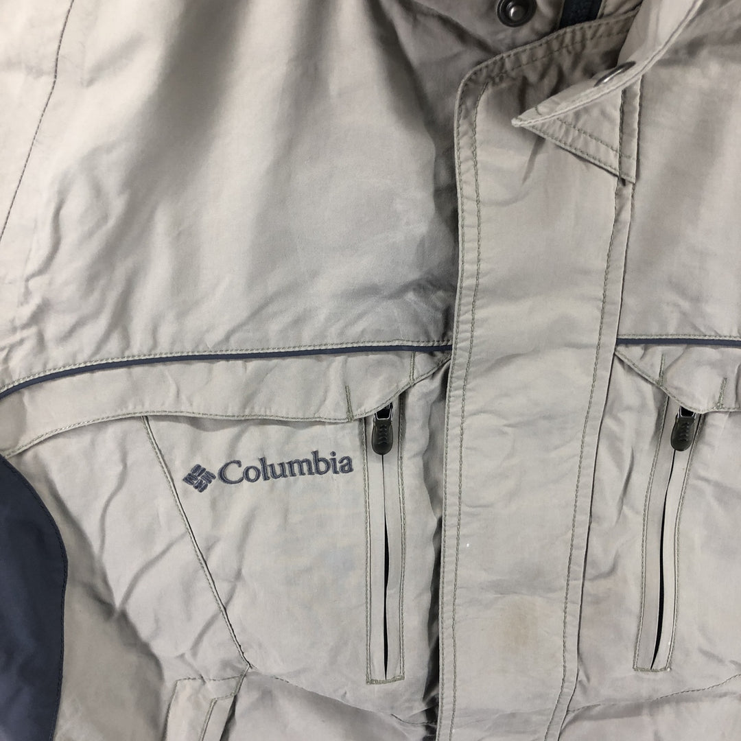 Columbia OMNI-TECH Mountain Parka Shell Jacket Men's M size Nylon Beige type Vintage Second Hand