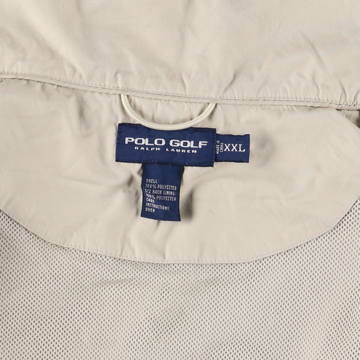 Ralph Lauren POLO GOLF Windbreaker for Men, Size XXL polyester Beige type Vintage Second Hand