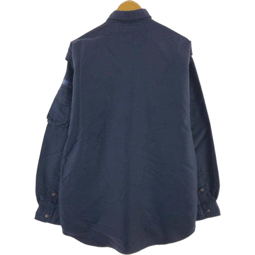 Vintage 1990'S Ralph Lauren Polo Sport Pilot nylon jacket, size L, men's Nylon navy blue type Vintage Second Hand