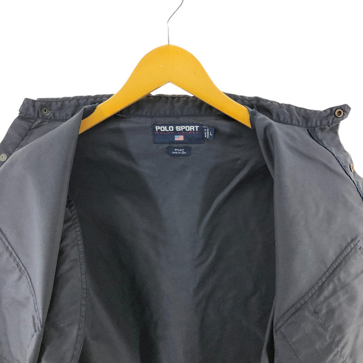 Vintage 1990'S Ralph Lauren Polo Sport Pilot nylon jacket, size L, men's Nylon navy blue type Vintage Second Hand