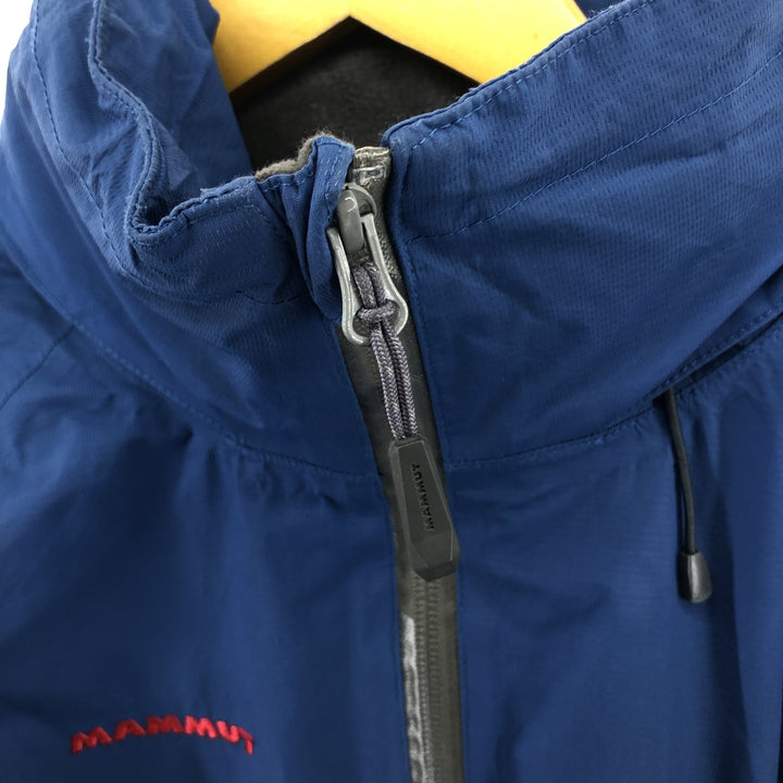Mammut DRY TECH nylon parka, men's size L Nylon blue type Vintage Second Hand
