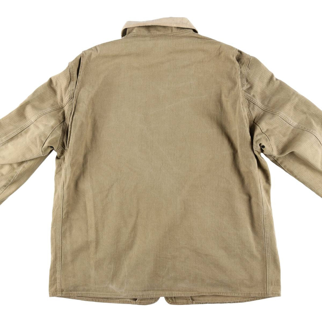 70s~80'S LLBean Herringbone Hunting Jacket with attached liner Made in USA Men's XXL /eaa514075