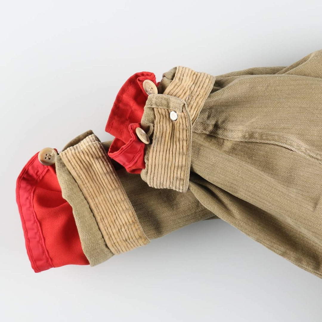 70s~80'S LLBean Herringbone Hunting Jacket with attached liner Made in USA Men's XXL /eaa514075