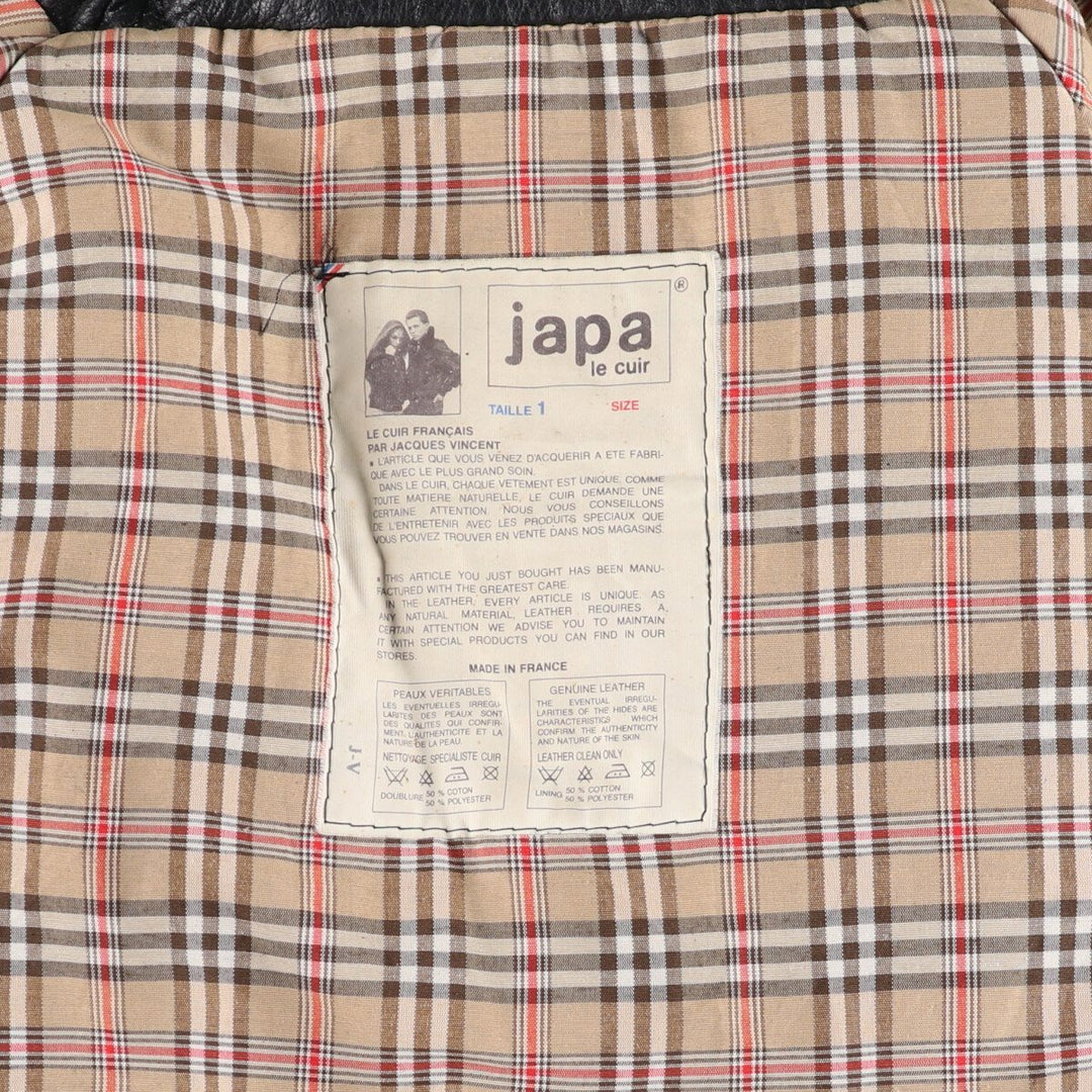 japa Leather blouson type Made in France Men's XL size /eaa514100