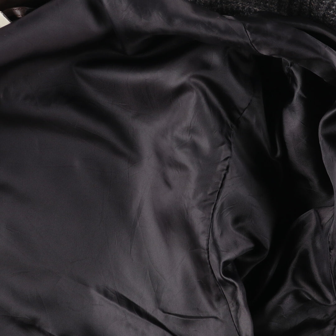 Eddie Bauer Check Pattern Wool Long Coat Made in USA Men's L size / eaa514106